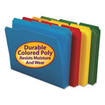 Smead Top Tab Poly Colored File Folders, 1/3-Cut Tabs, Letter Size, Assorted, 24/Box orginal image