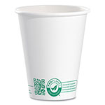 Solo Compostable Paper Hot Cups, ProPlanet Seal, 8 oz, White/Green, 50/Pack orginal image