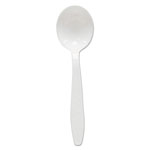 Solo Heavyweight Polystyrene Soup Spoons, Guildware Design, White, 1000/Carton orginal image