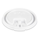 Solo Lift Back and Lock Tab Cup Lids, for 8oz Cups, White, 100/Sleeve, 10 Sleeves/CT orginal image