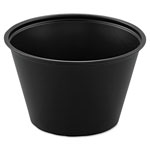 Solo Polystyrene Portion Cups, 4oz, Black, 250/Bag, 10 Bags/Carton orginal image