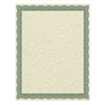 Southworth Parchment Certificates, Traditional, 8 1/2 x 11, Ivory w/ Green Border, 50/Pack orginal image