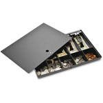 Sparco Money Tray with Locking Cover, 16"x11"x2-1/4", Black orginal image