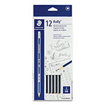 Staedtler Woodcase Pencil, HB #2, Black Lead, Blue/White Barrel, 12/Pack orginal image