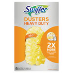 Swiffer Dusters Heavy Duty, Dust Lock Fiber, Yellow, Unscented, 6 Pack Refill, 4/Case, 24 Total orginal image