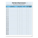 Tabbies HIPAA Labels, Patient Sign-In, 8.5 x 11, Blue, 23/Sheet, 125 Sheets/Pack orginal image