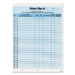 Tabbies Patient Sign-In Label Forms, 8 1/2 x 11 5/8, 125 Sheets/Pack, Blue orginal image