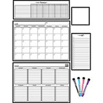 Teacher Created Resources Black & White Dry-Erase Magnetic Calendar Set - Black, White orginal image