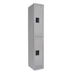 Tennsco Double Tier Locker, Single Stack, 12w x 18d x 72h, Medium Gray orginal image