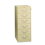 Tennsco Six-Drawer Multimedia Cabinet for 6 x 9 Cards, 21.25w x 28.5d x 52h, Putty orginal image