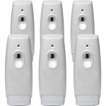 Timemist Settings Air Freshener Dispenser, 0.13 Hour, 0.25 Hour, 0.50 Hour, 2 x AA Battery, 6/Carton, White orginal image