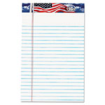 TOPS American Pride Writing Pad, Narrow Rule, Red/White/Blue Headband, 50 White 5 x 8 Sheets, 12/Pack orginal image