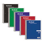 TOPS Coil-Lock Wirebound Notebooks, 3-Hole Punched, 5 Subject, Medium/College Rule, Randomly Assorted Covers, 11 x 8.5, 200 Sheets orginal image