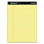 TOPS Docket Ruled Perforated Pads, Wide/Legal Rule, 50 Canary-Yellow 8.5 x 11.75 Sheets, 12/Pack orginal image