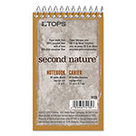 TOPS Second Nature Wirebound Notepads, Narrow Rule, Randomly Assorted Cover Colors, 50 White 3 x 5 Sheets orginal image