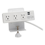 Tripp Lite Three-Outlet Surge Protector with Two USB Ports, 10 ft Cord, 510 Joules, White orginal image