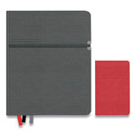 TRU RED™ Large Mastery with Pocket Journal, Narrow Rule, Charcoal/Red Cover, 8 x 10, 192 Sheets orginal image