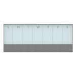 U Brands 3N1 Magnetic Glass Dry Erase Combo Board, 35 x 14.25, Week View, White Surface and Frame orginal image