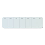 U Brands Cubicle Glass Dry Erase Undated One Week Calendar Board, 20 x 5.5, White orginal image