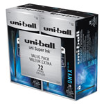 Uni-Ball ONYX Stick Roller Ball Pen, Fine 0.7mm, Blue Ink, Black Matte Barrel, 72/Pack orginal image