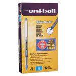 Uni-Ball VISION Needle Stick Roller Ball Pen, Fine 0.7mm, Blue Ink, Silver Barrel, Dozen orginal image