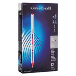 Uni-Ball VISION Stick Roller Ball Pen, Fine 0.7mm, Red Ink, Gray/Red Barrel, Dozen orginal image