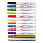 uni®-Paint Permanent Marker, Fine Bullet Tip, Assorted Colors, 12/Set orginal image