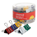 Universal Binder Clips with Storage Tub, Medium, Assorted Colors, 24/Pack orginal image