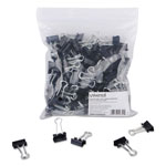 Universal Binder Clip Zip-Seal Bag Value Pack, Small, Black/Silver, 144/Pack orginal image