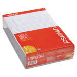 Universal Colored Perforated Ruled Writing Pads, Wide/Legal Rule, 50 Orchid 8.5 x 11 Sheets, Dozen orginal image