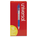 Universal Comfort Grip Ballpoint Pen, Retractable, Medium 1 mm, Blue Ink, Clear Barrel, Dozen orginal image