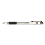 Universal Comfort Grip Gel Pen, Stick, Medium 0.7 mm, Black Ink, Clear Barrel, Dozen orginal image