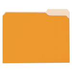 Universal Deluxe Colored Top Tab File Folders, 1/3-Cut Tabs: Assorted, Letter Size, Orange/Light Orange, 100/Box orginal image