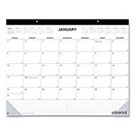 Universal Desk Pad Calendar, 22 x 17, White/Black Sheets, Black Binding, Clear Corners, 12-Month (Jan to Dec): 2024 orginal image
