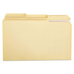 Universal Double-Ply Top Tab Manila File Folders, 1/3-Cut Tabs: Assorted, Legal Size, 0.75