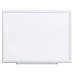 Universal Deluxe Melamine Dry Erase Board, 24 x 18, Melamine White Surface, Silver Aluminum Frame orginal image