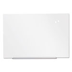 Universal Frameless Magnetic Glass Marker Board, 72 x 48, White Surface orginal image