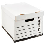 Universal Heavy-Duty Fast Assembly Lift-Off Lid Storage Box, Letter/Legal Files, White, 12/Carton orginal image