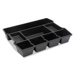 Universal High Capacity Drawer Organizer, Eight Compartments, 14.88 x 11.88 x 2.5, Plastic, Black orginal image