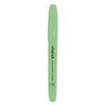 Universal Pocket Highlighters, Fluorescent Green Ink, Chisel Tip, Green Barrel, Dozen orginal image
