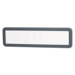 Universal Recycled Cubicle Nameplate with Rounded Corners, 9 x 2.5, Charcoal orginal image