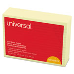 Universal Self-Stick Note Pads, Note Ruled, 4