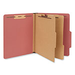 Universal Six-Section Classification Folders, Heavy-Duty Pressboard Cover, 2 Dividers, 6 Fasteners, Letter Size, Brick Red, 20/Box orginal image