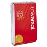 Universal Steno Pads, Gregg Rule, Red Cover, 80 White 6 x 9 Sheets, 6/Pack orginal image