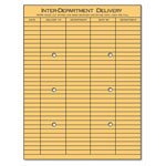 Universal Light Brown Kraft String/Button Interoffice Envelope, #97, Two-Sided Five-Column Format, 10 x 13, Light Brown Kraft, 100/Box orginal image