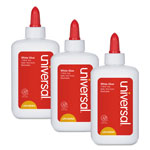 Universal Washable White Glue, 4 oz, Dries Clear, 3/Pack orginal image