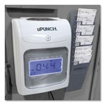 uPunch UB2000 Electronic Calculating Time Clock Bundle, LCD Display, Gray orginal image