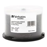 Verbatim Inkjet Printable DVD+R Discs, 4.7GB, 16x, Spindle, White, 50/Pack orginal image