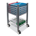 Vertiflex Products Sidekick File Cart, One-Shelf, 13.75w x 15.5d x 26.25h, Matte Gray orginal image