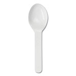 World Centric PLA Compostable Cutlery, Tasting Spoon, White, 3,000/Carton orginal image